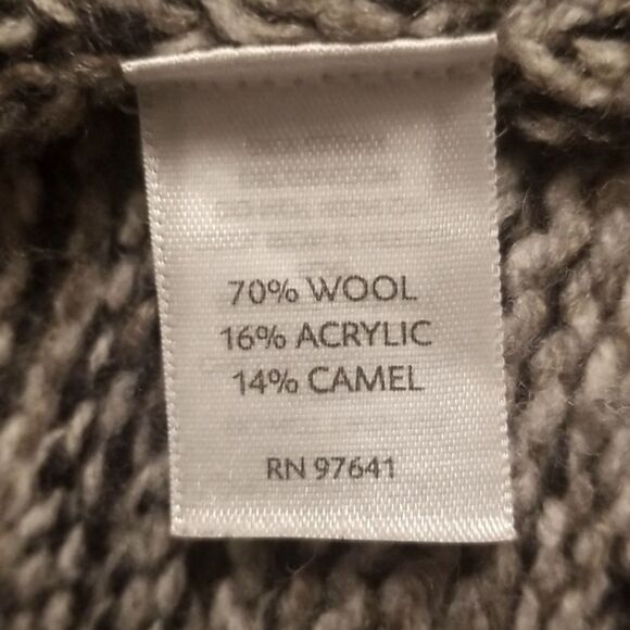 J Jill Cardigan Wool Blend Gray Knit Rhinestones Size Medium - Picture 6 of 8